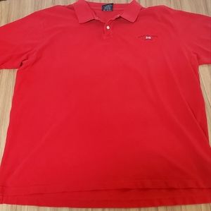 Vintage Polo Jeans Co Red Short Sleeve Polo Shirt Men's Size XL USA 100% Cotton